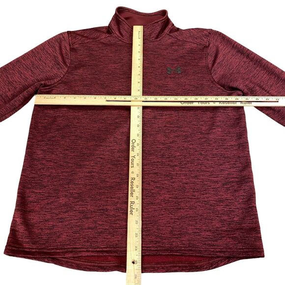 Under armour Sweatshirt Men's Medium Burgundy Loose Fit Coldgear Activewear - Picture 4 of 11